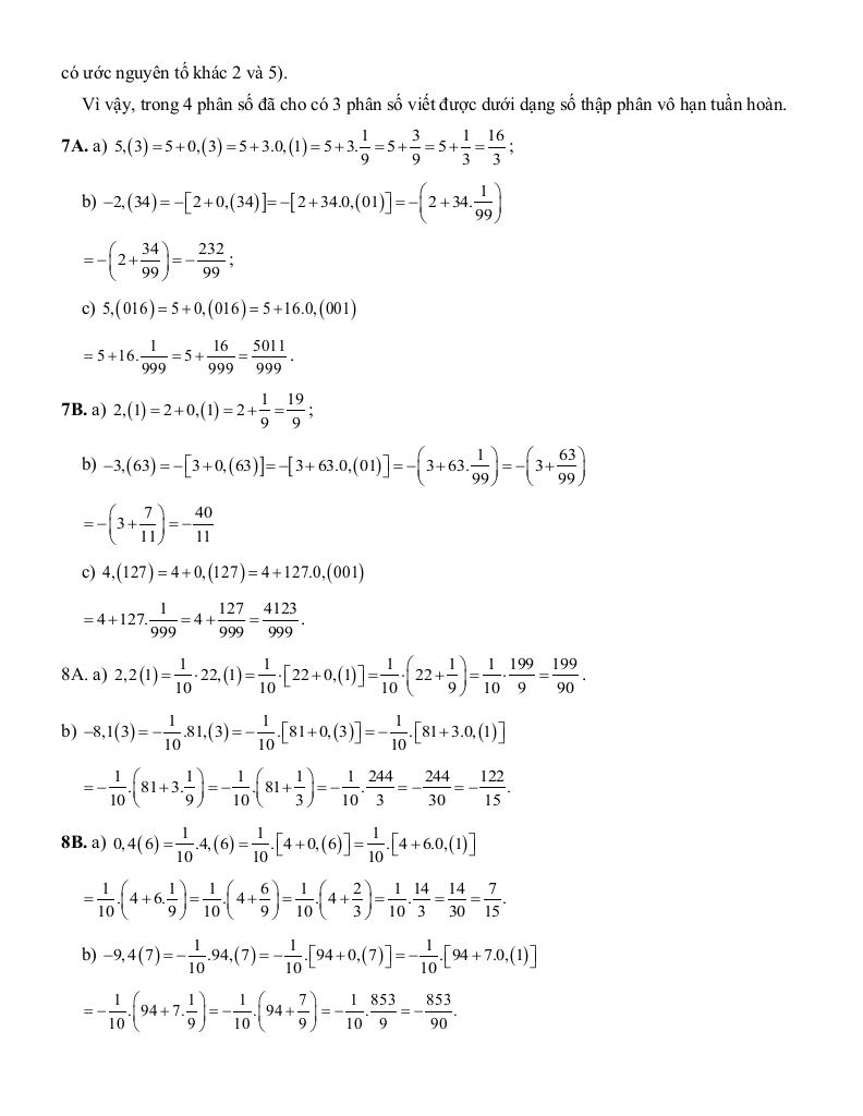 tóm tắt lý thuyết và các dạng bài tập số thực toán 7 7