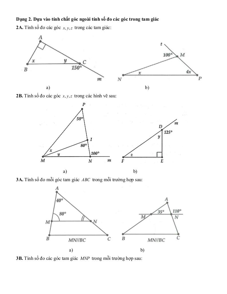 tóm tắt lý thuyết và các dạng bài tập tam giác bằng nhau toán 7 1