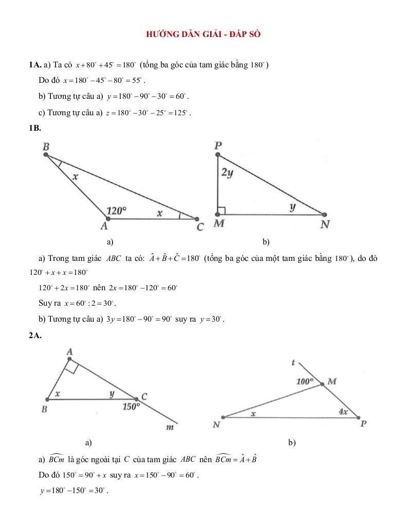 tóm tắt lý thuyết và các dạng bài tập tam giác bằng nhau toán 7 4