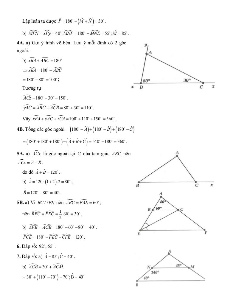tóm tắt lý thuyết và các dạng bài tập tam giác bằng nhau toán 7 6