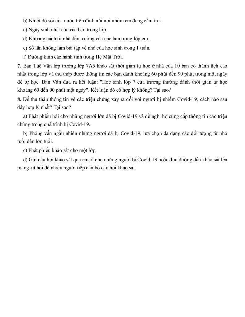 tóm tắt lý thuyết và các dạng bài tập thu thập và biểu diễn dữ liệu toán 7 5