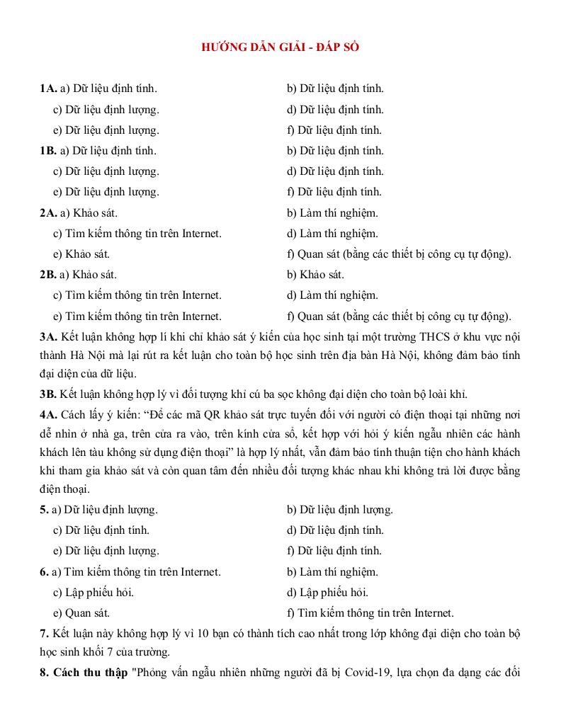 tóm tắt lý thuyết và các dạng bài tập thu thập và biểu diễn dữ liệu toán 7 6
