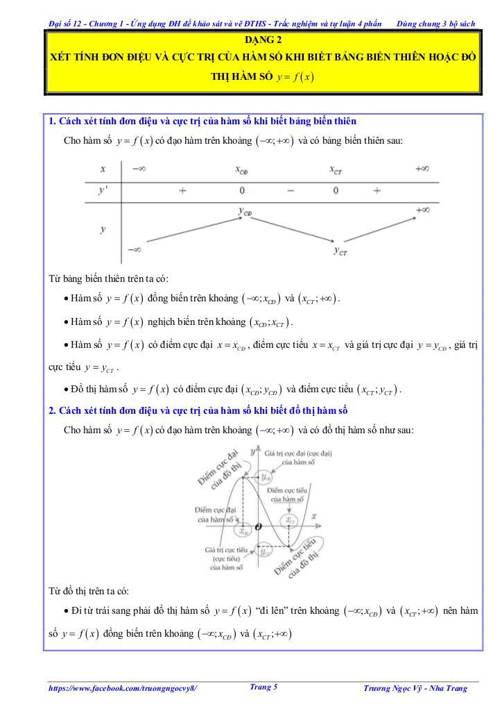 trắc nghiệm và tự luận chủ đề tính đơn điệu và cực trị của hàm số 4