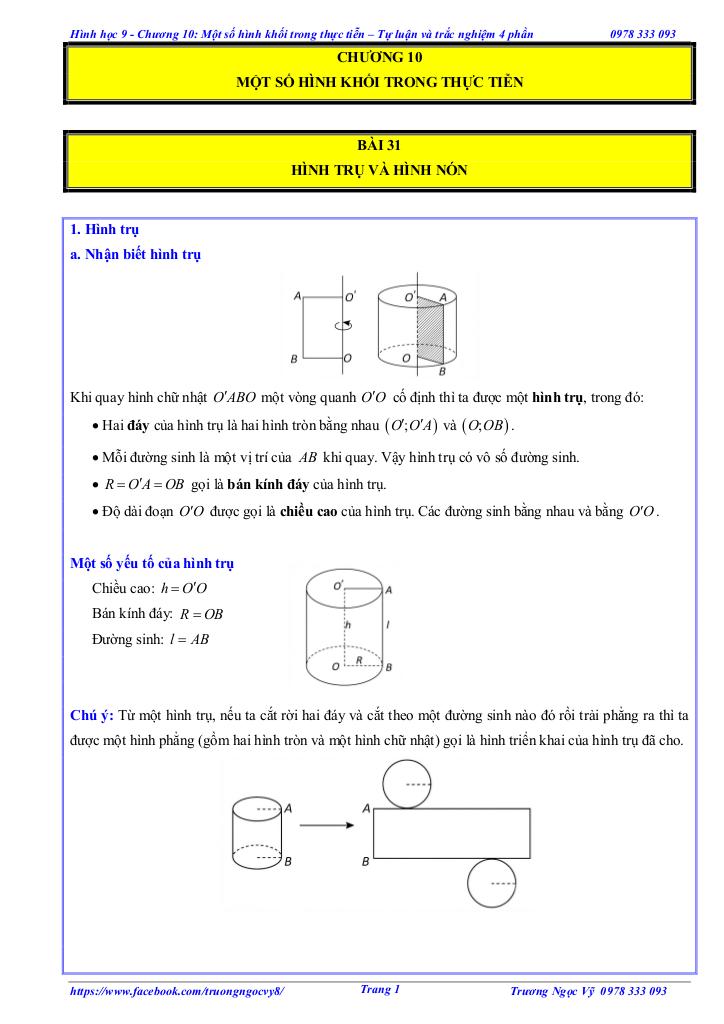 tự luận và trắc nghiệm một số hình khối trong thực tiễn toán 9 knttvcs - hình 1