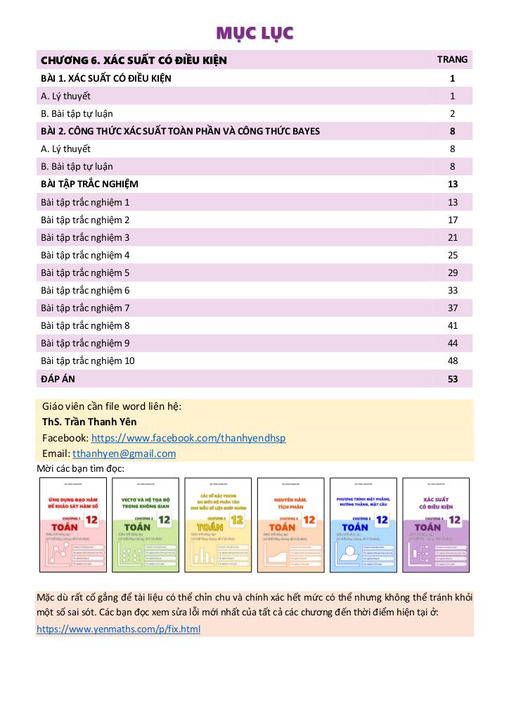 xác suất có điều kiện toán 12 ctst – trần thanh yên 1