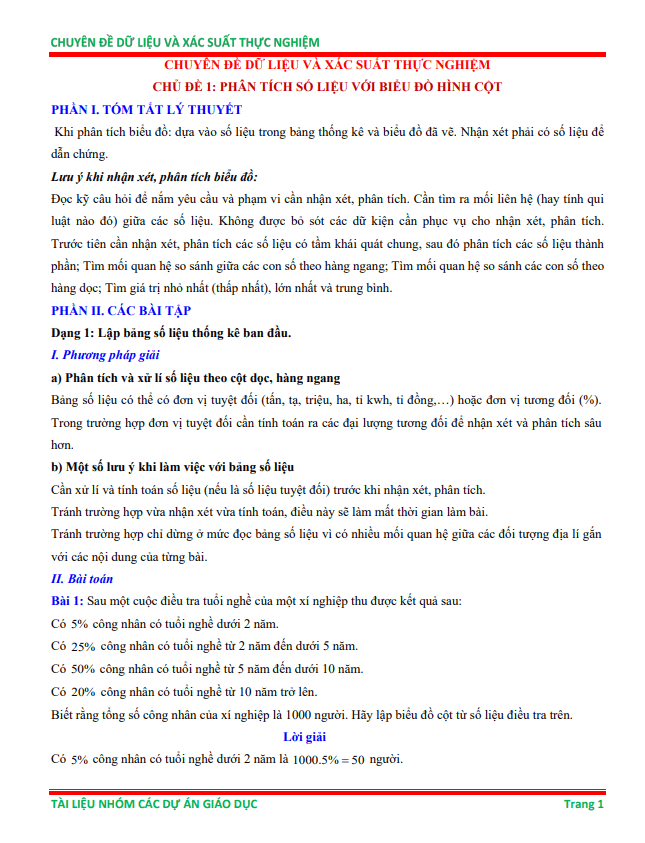chuyên đề dữ liệu và xác suất thực nghiệm ôn thi học sinh giỏi toán 6
