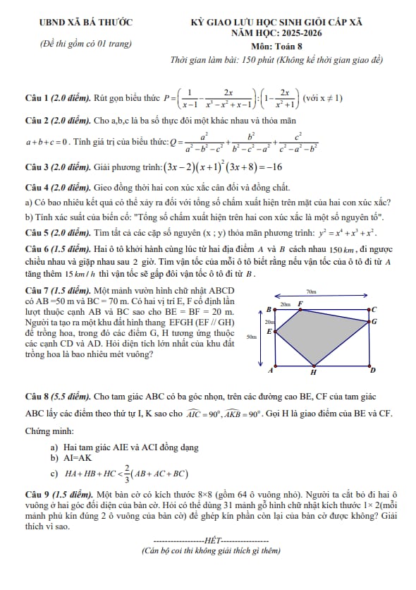 đề giao lưu hsg toán 8 năm 2025 – 2026 xã bá thước – thanh hóa