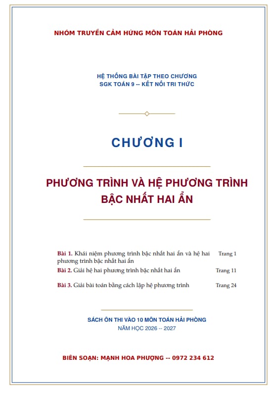 hệ thống bài tập phương trình và hệ hai phương trình bậc nhất hai ẩn toán 9