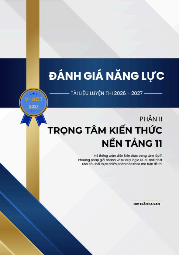 tài liệu luyện thi đánh giá năng lực v-act phần kiến thức nền tảng môn toán 11